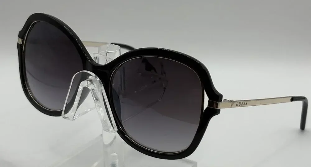 Guess Oversized Round Sunglasses Black Gradient Lens